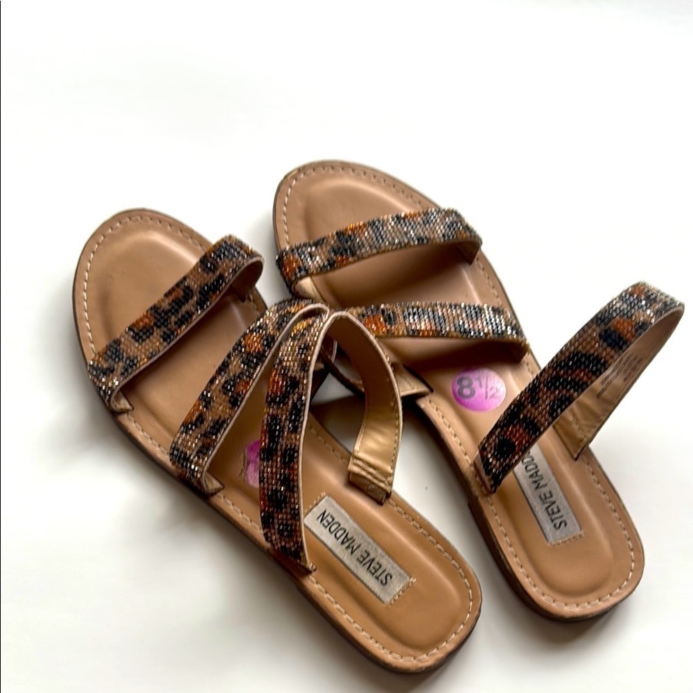 Steve Madden Malise Women's Strappy Leopard Sandals size 8.5